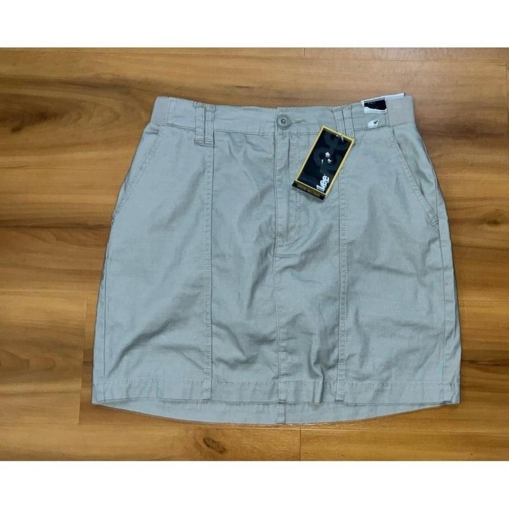 Womens NWT LEE‎ Mid Rise Khaki Comfortable Waist Skort - Picture 2 of 6